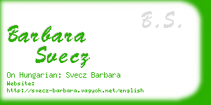 barbara svecz business card